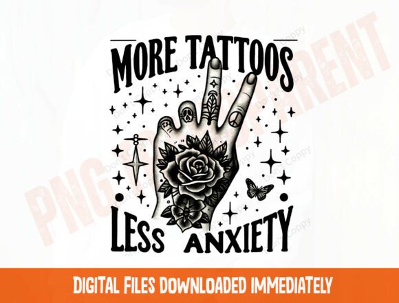 Black Ink Tattoo PNG Design: More Tattoo, Less Anxiety