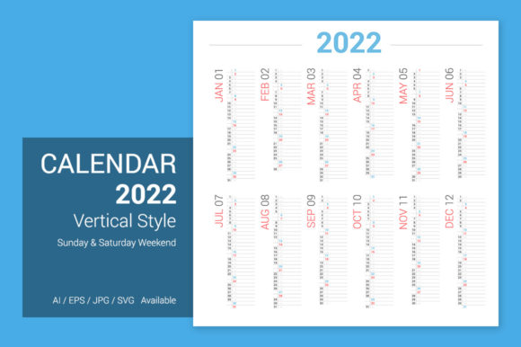 Designing with the Calendar 2022 Vertical Layout