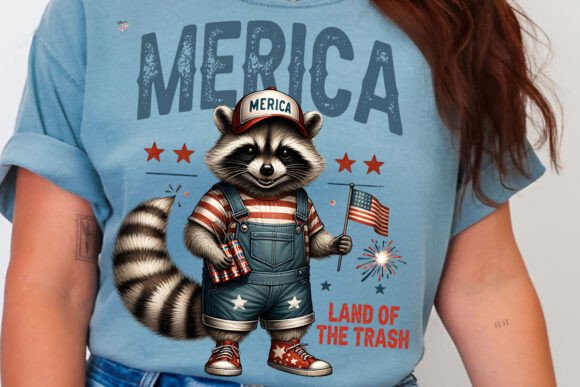 Feral 4th of July Raccoon PNG: A Playful Twist on Patriotism
