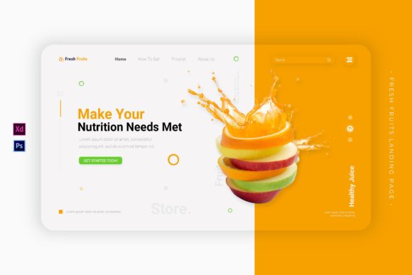 Fresh Fruits Landing Page: A Juicy Design Asset for Your Brand