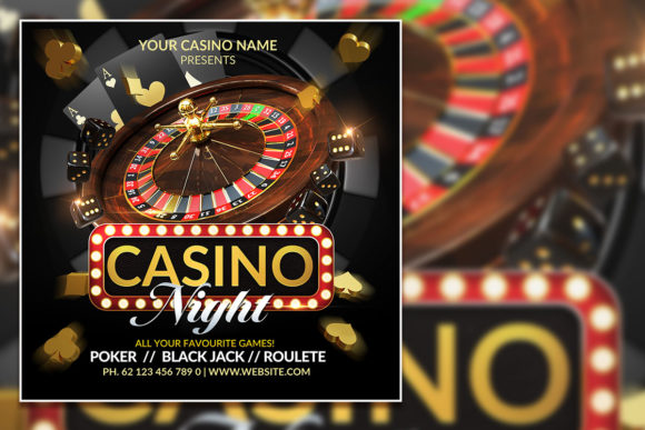 Modern Casino Night Social Media Post: Your Design Template