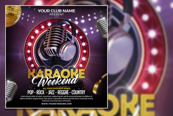 Modern Karaoke Social Media Post: Create Eye-Catching Designs