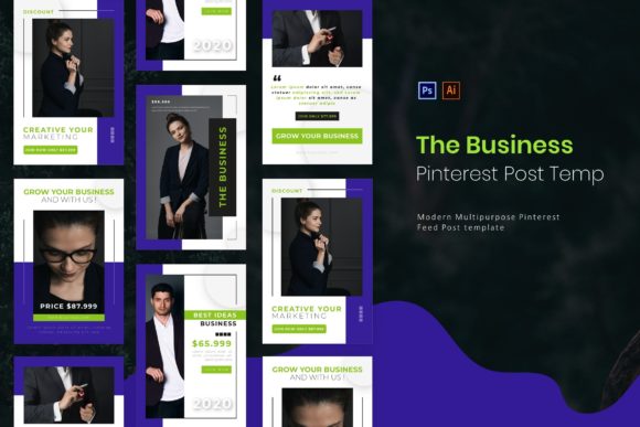 The Business | Pinterest Post Template: Elevate Your Social Media Presence